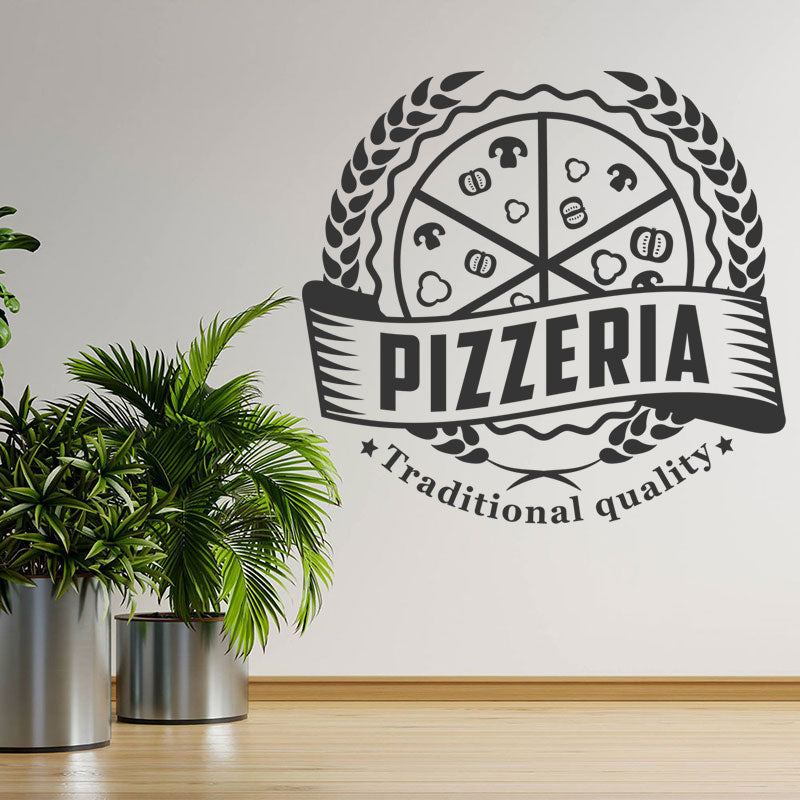custom pizza takeaway wall sticker for fast food r