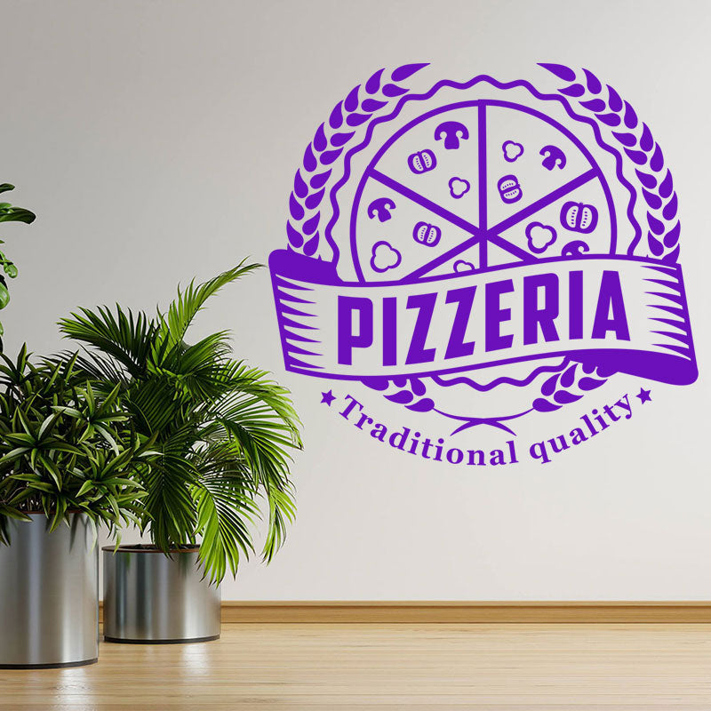 custom pizza takeaway wall sticker for fast food r