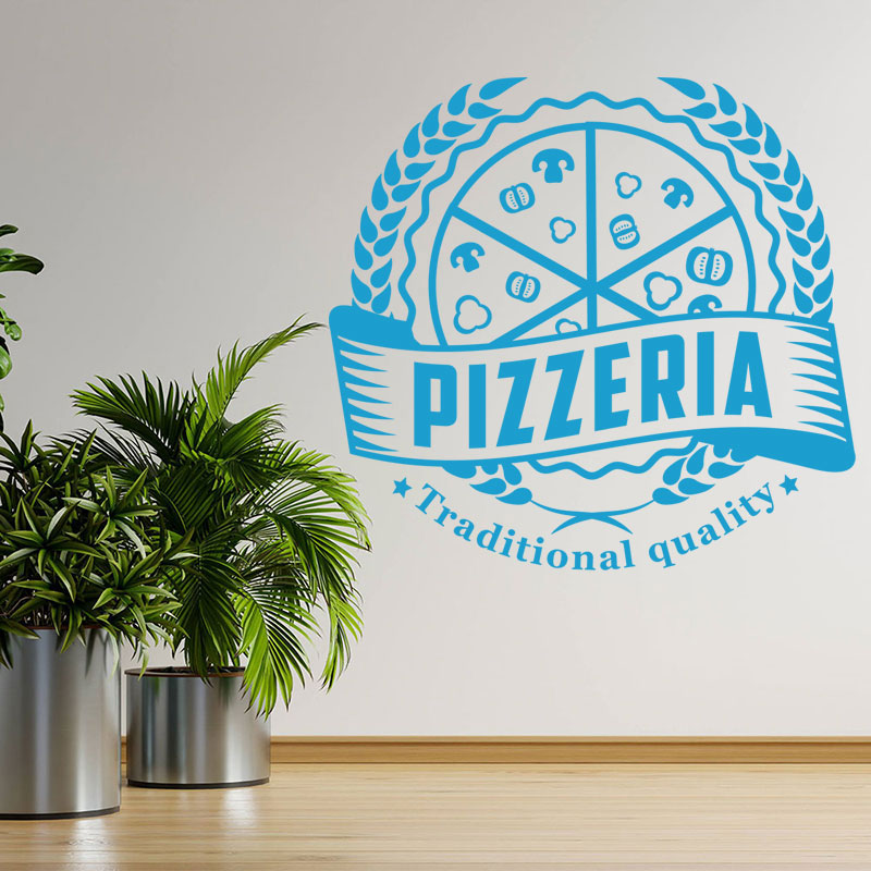 custom pizza takeaway wall sticker for fast food r