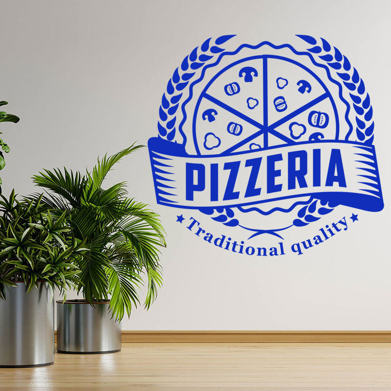 custom pizza takeaway wall sticker for fast food r