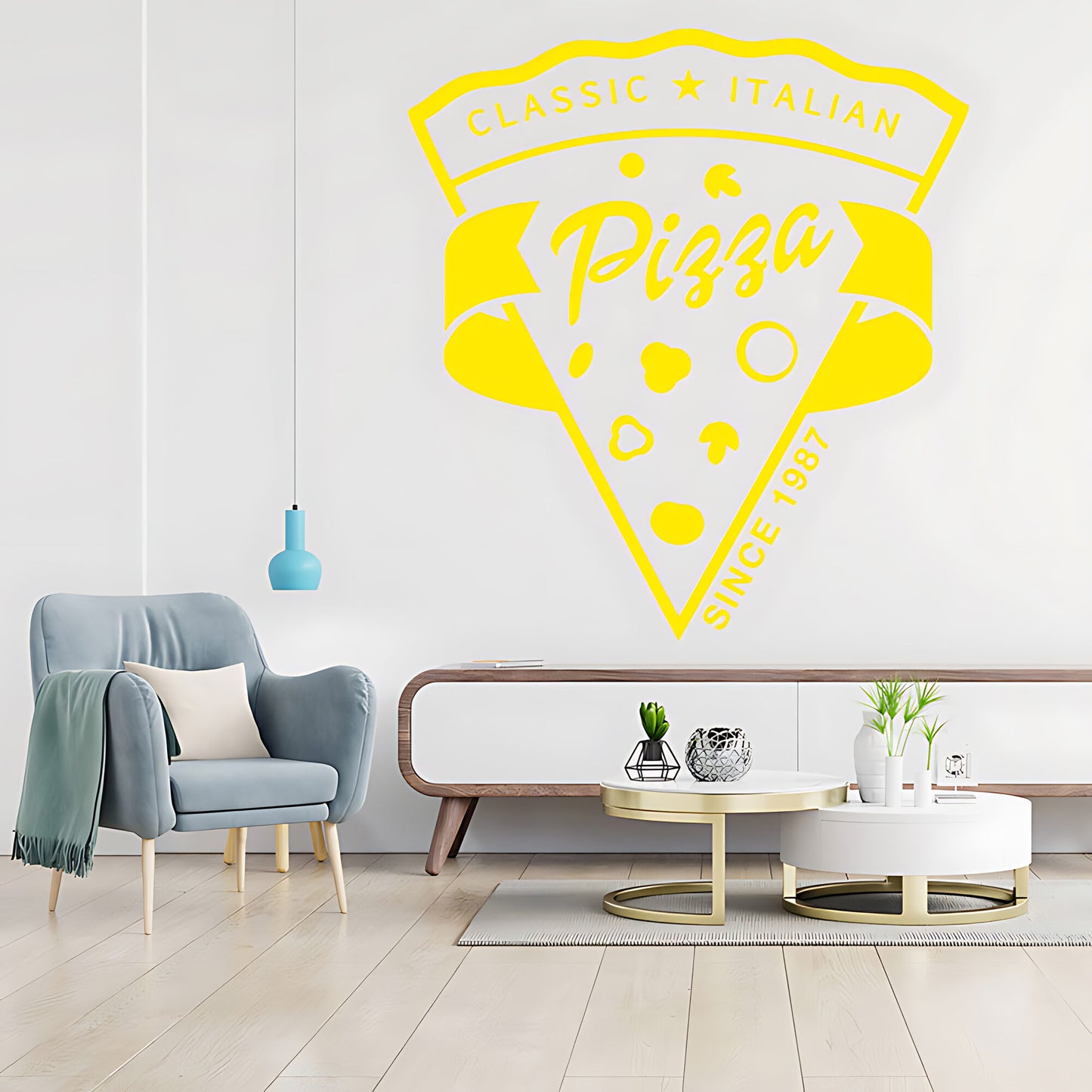 Pizza Takeaway Wall Sticker - Cafe Fast Food Decal