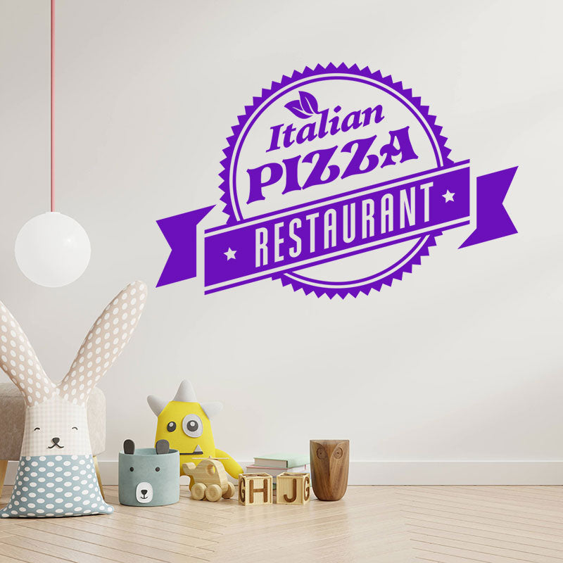 pizza wall sticker for takeaway and cafe fast fo