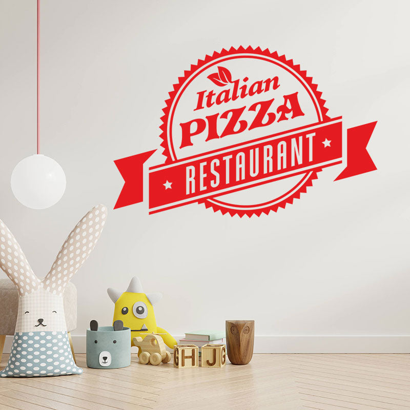 pizza wall sticker for takeaway and cafe fast fo