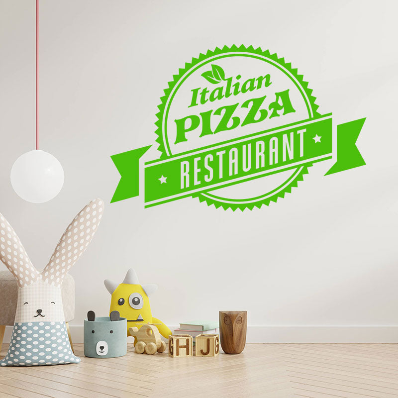 pizza wall sticker for takeaway and cafe fast fo