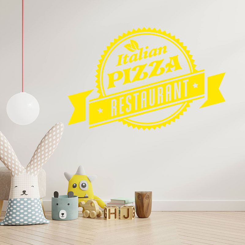 pizza wall sticker for takeaway and cafe fast fo