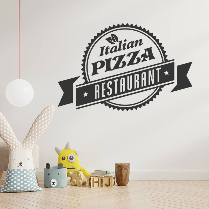 pizza wall sticker for takeaway and cafe fast fo