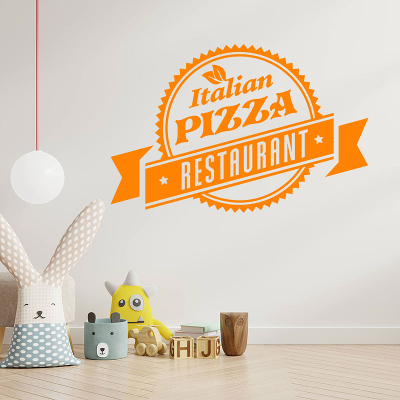 pizza wall sticker for takeaway and cafe fast fo