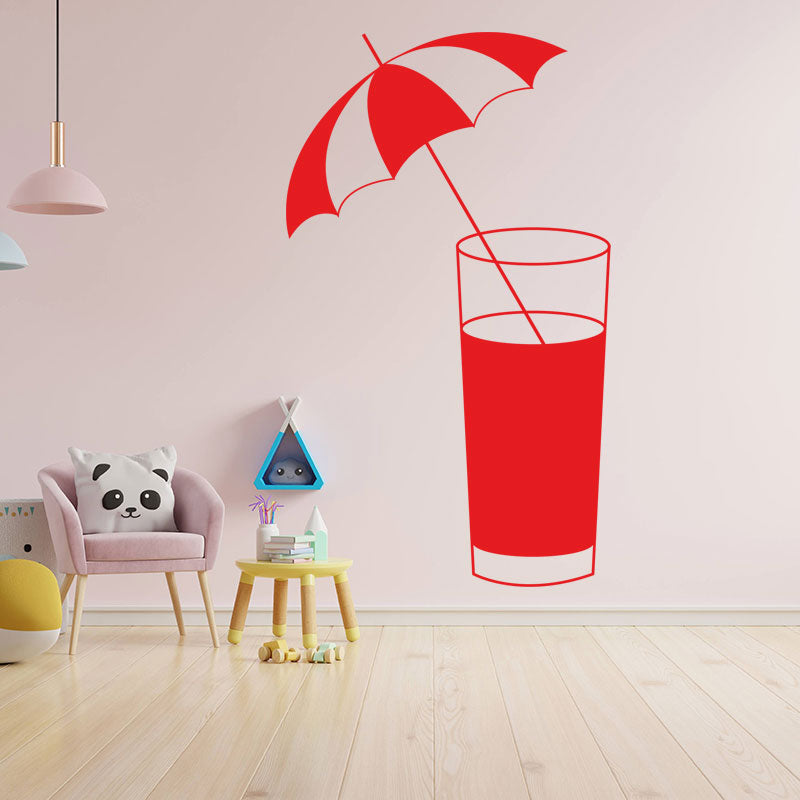 cocktail glass bar wall sticker