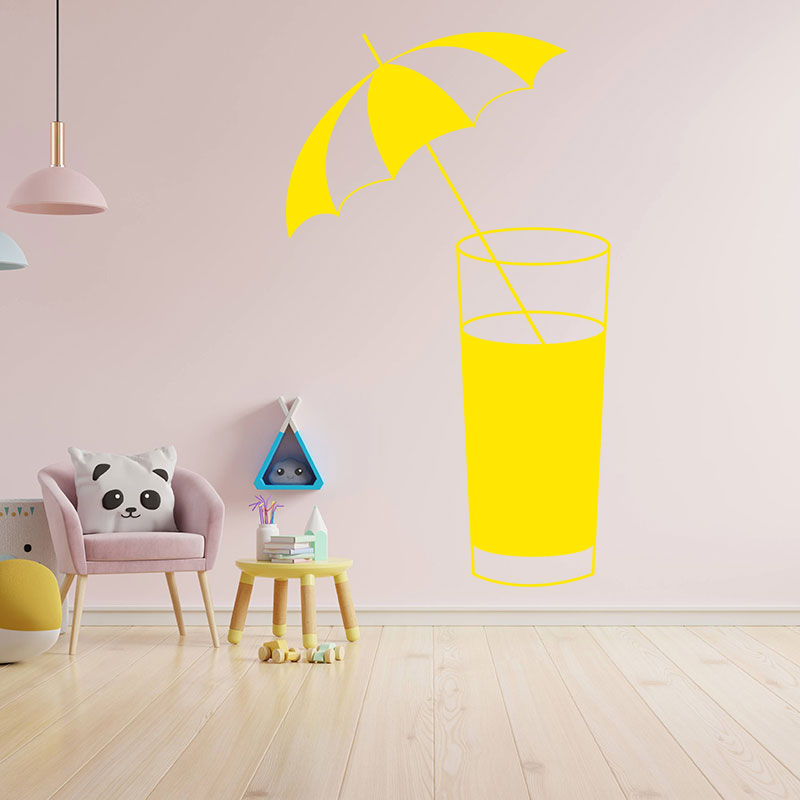 cocktail glass bar wall sticker