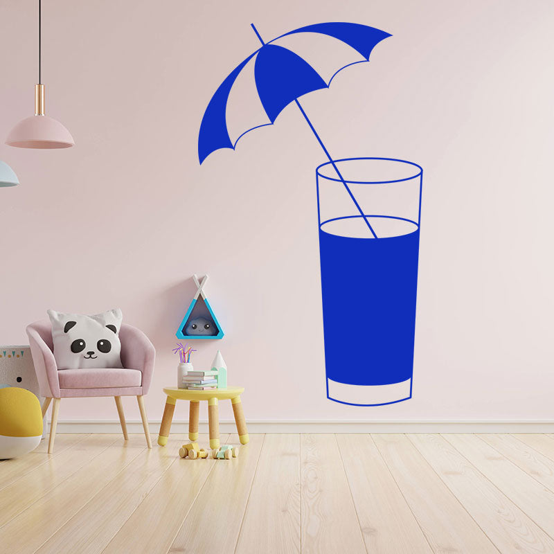 cocktail glass bar wall sticker