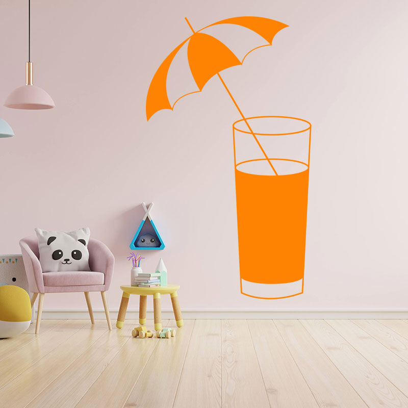 cocktail glass bar wall sticker