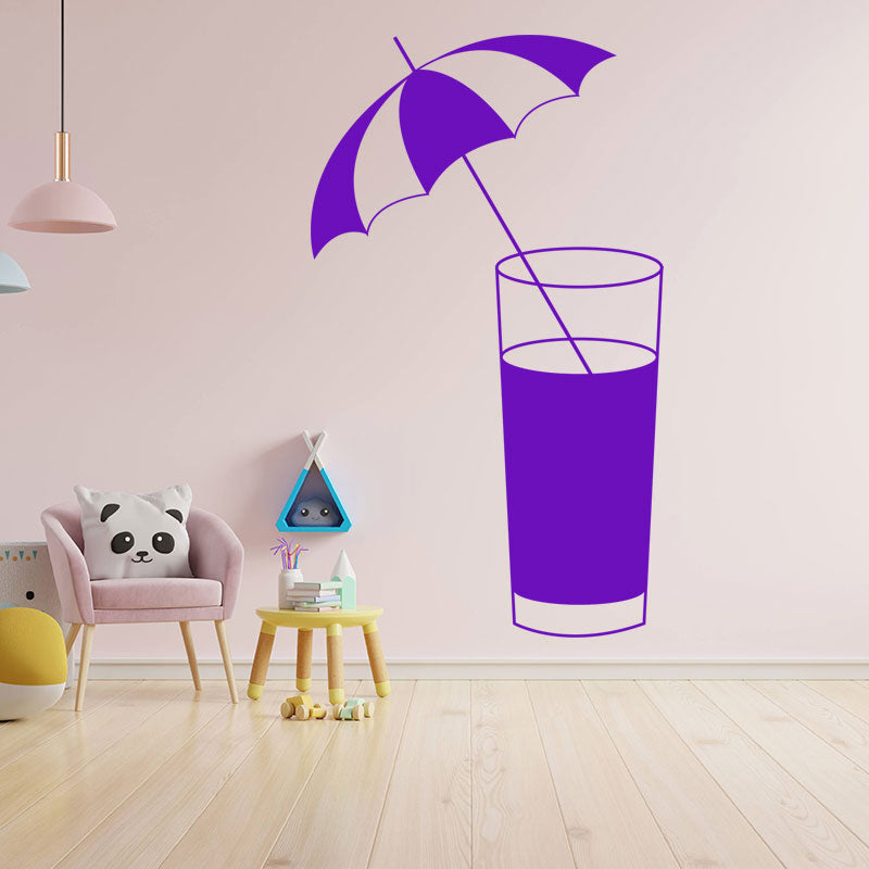 cocktail glass bar wall sticker