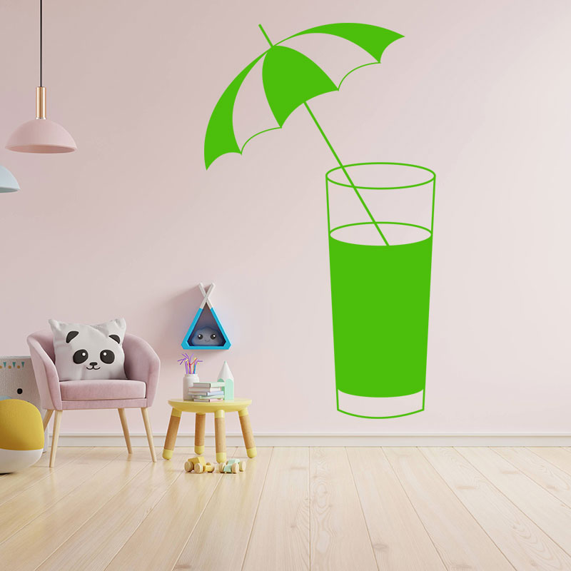 cocktail glass bar wall sticker
