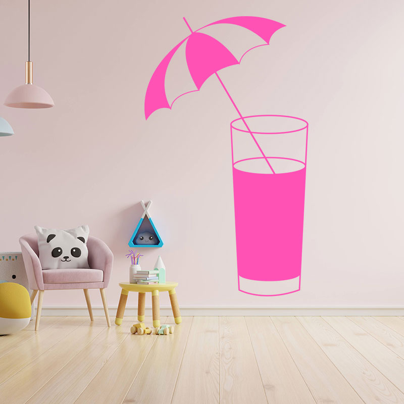 cocktail glass bar wall sticker