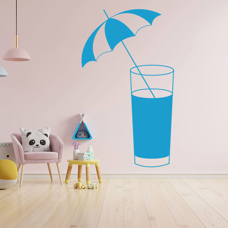 cocktail glass bar wall sticker