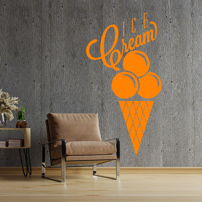 colourful ice cream wall sticker