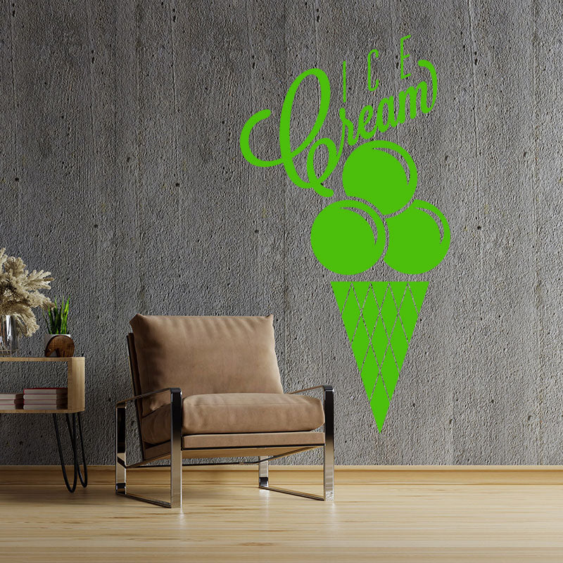 colourful ice cream wall sticker