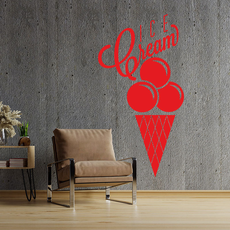 colourful ice cream wall sticker