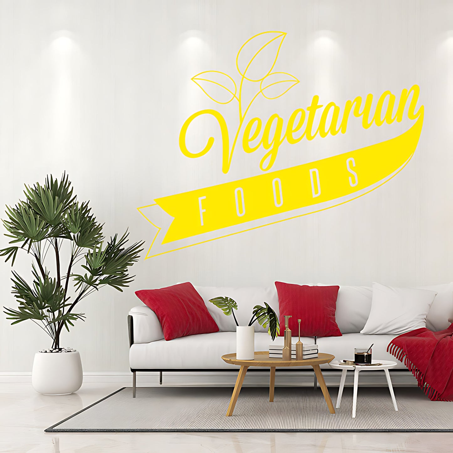 Vegetarian Food Wall Art Sticker - Ideal for Cafe & Restaurant Decor