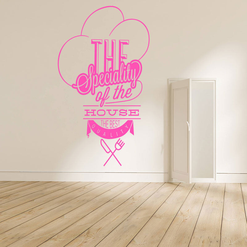 house specials catering wall sticker