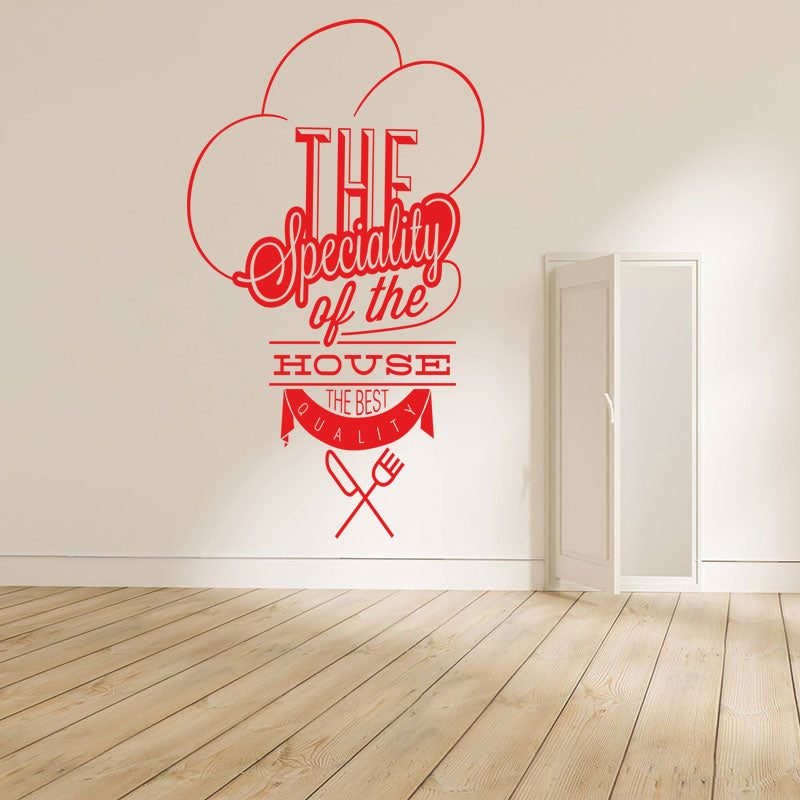house specials catering wall sticker