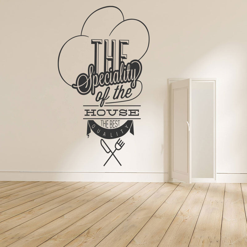 house specials catering wall sticker