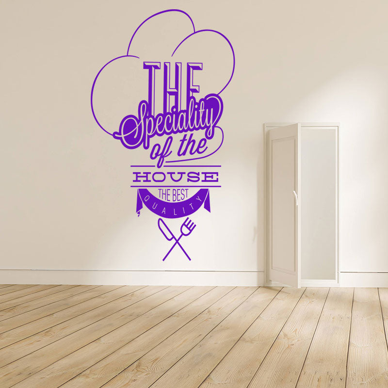 house specials catering wall sticker