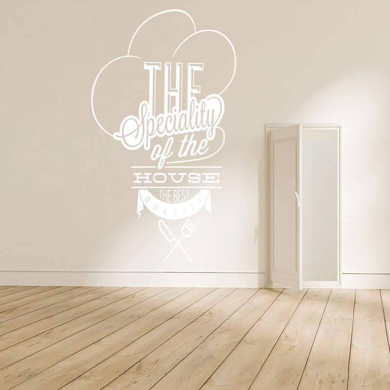 house specials catering wall sticker