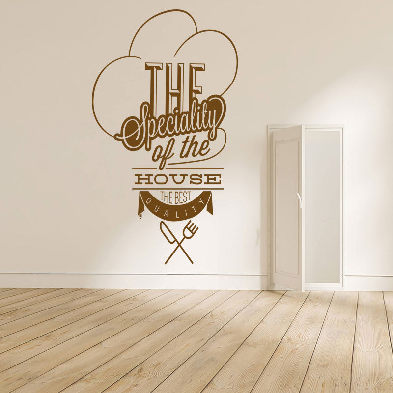 house specials catering wall sticker
