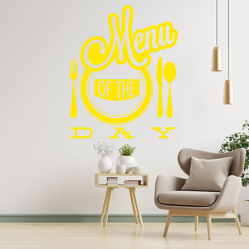menu of the day wall sticker
