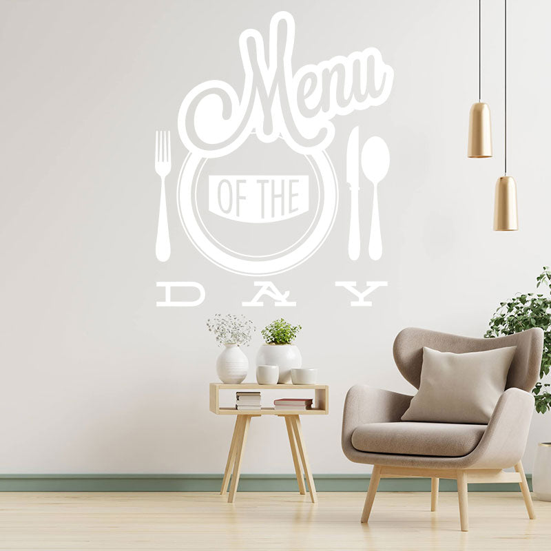 menu of the day wall sticker