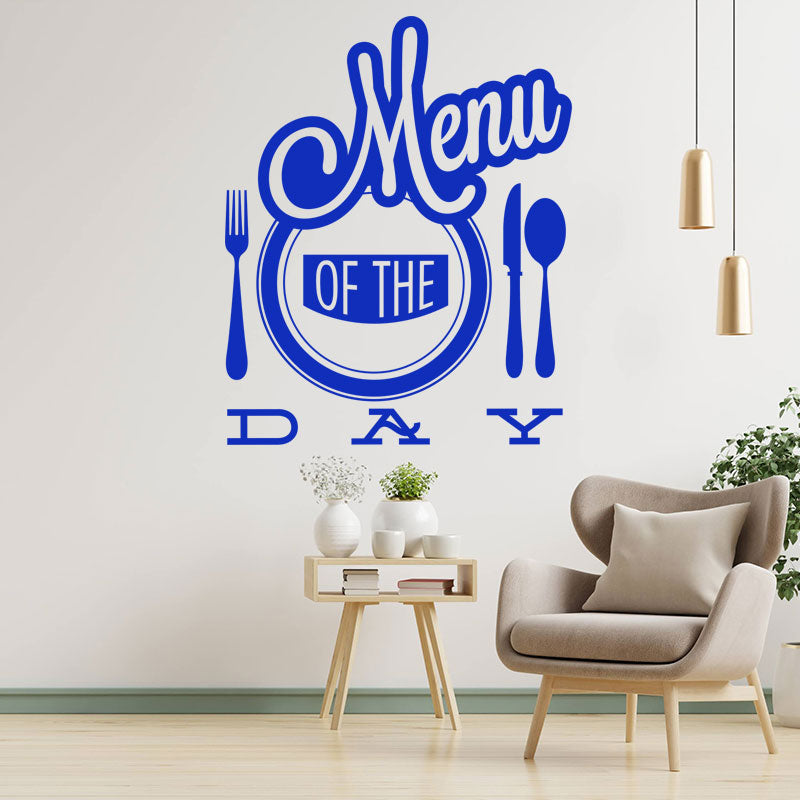 menu of the day wall sticker