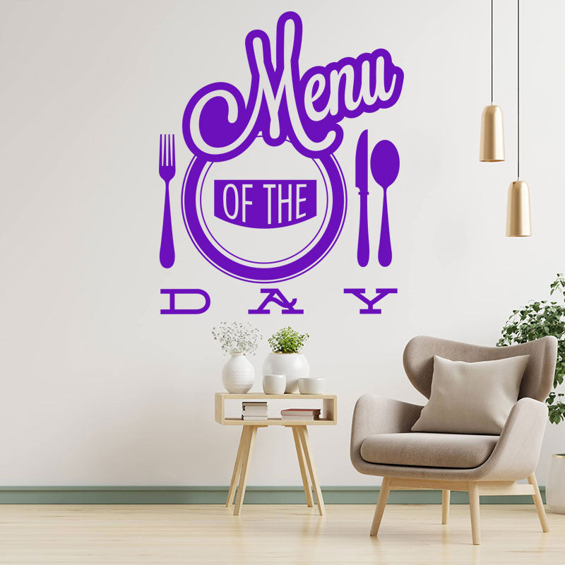 menu of the day wall sticker