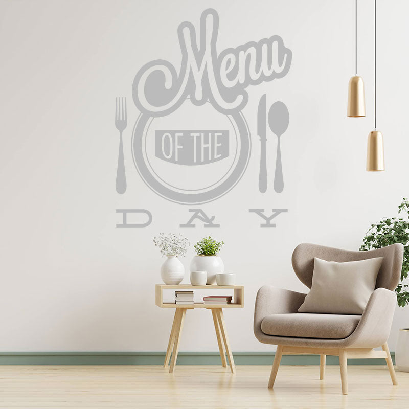 menu of the day wall sticker
