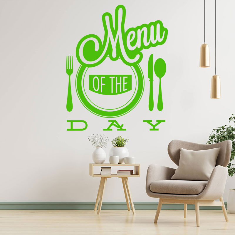 menu of the day wall sticker