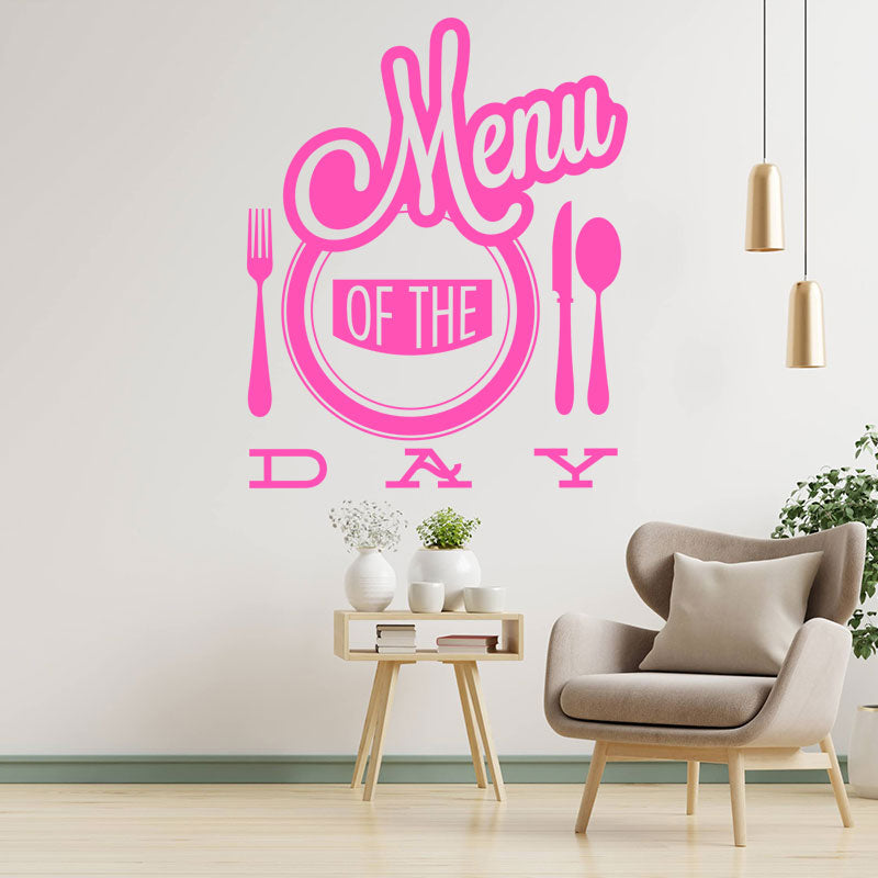 menu of the day wall sticker