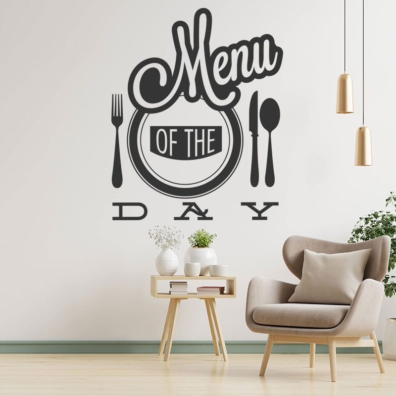 menu of the day wall sticker