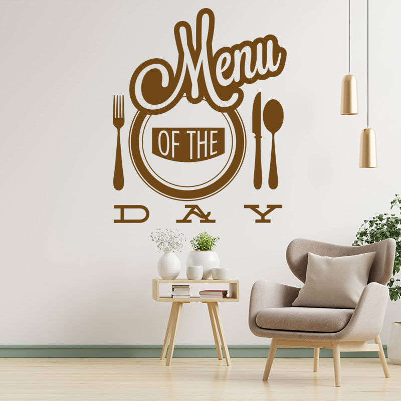 menu of the day wall sticker