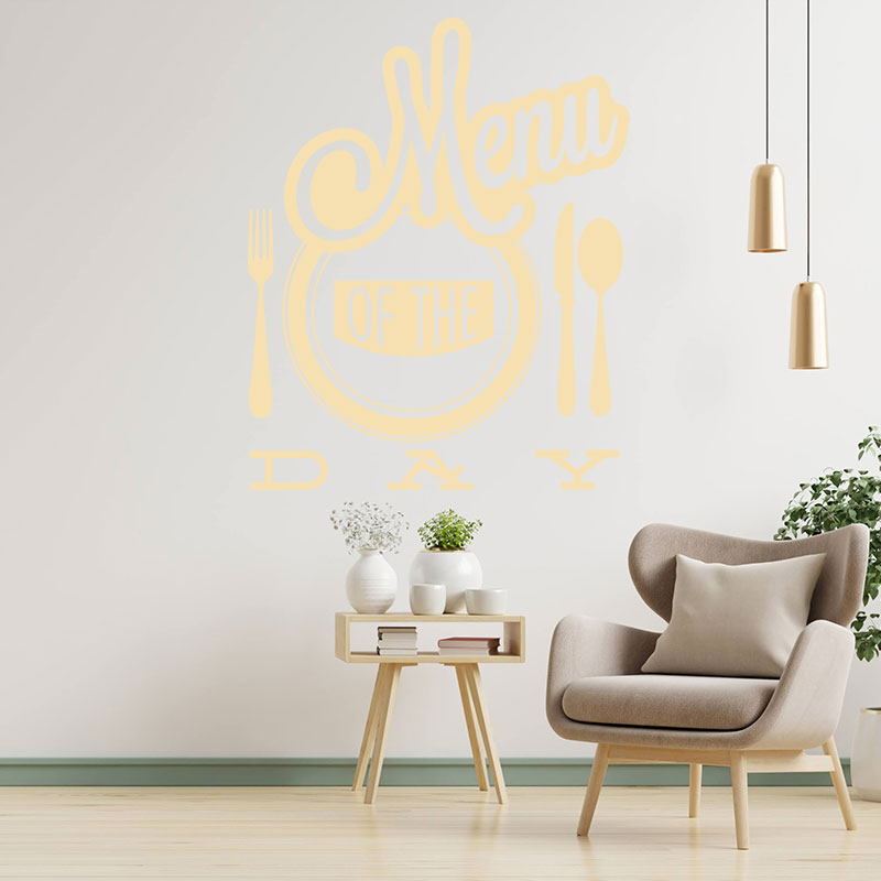 menu of the day wall sticker