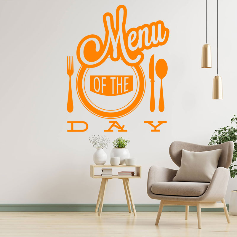menu of the day wall sticker