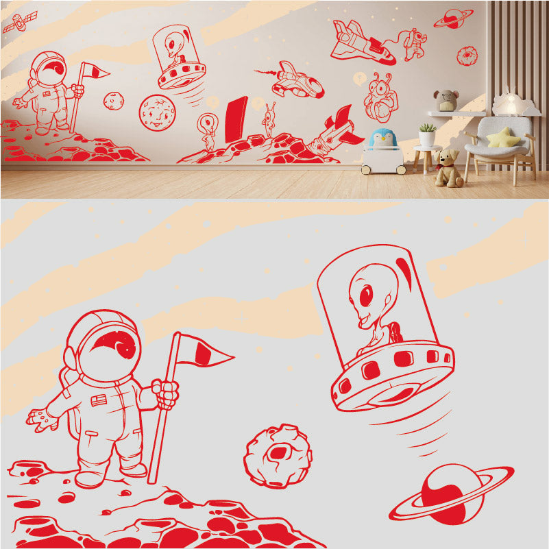 in space complete wall mural wall sticker