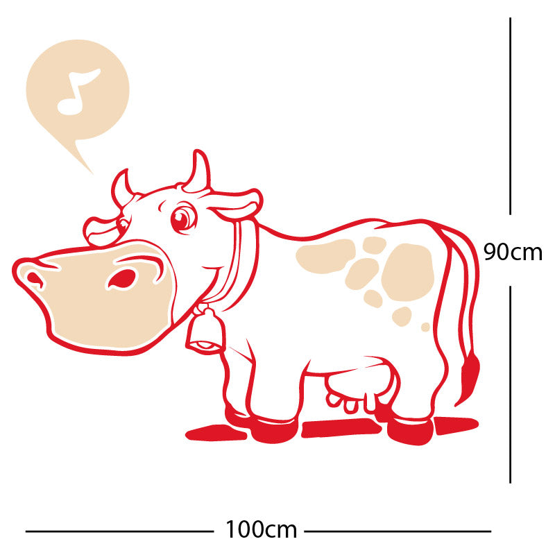 farmyard cow wall sticker