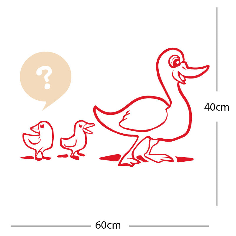 duck with chicks wall sticker