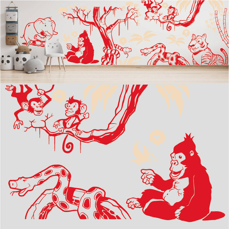 in the jungle complete wall mural wall sticker
