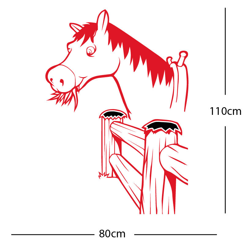 horse and gate wall sticker