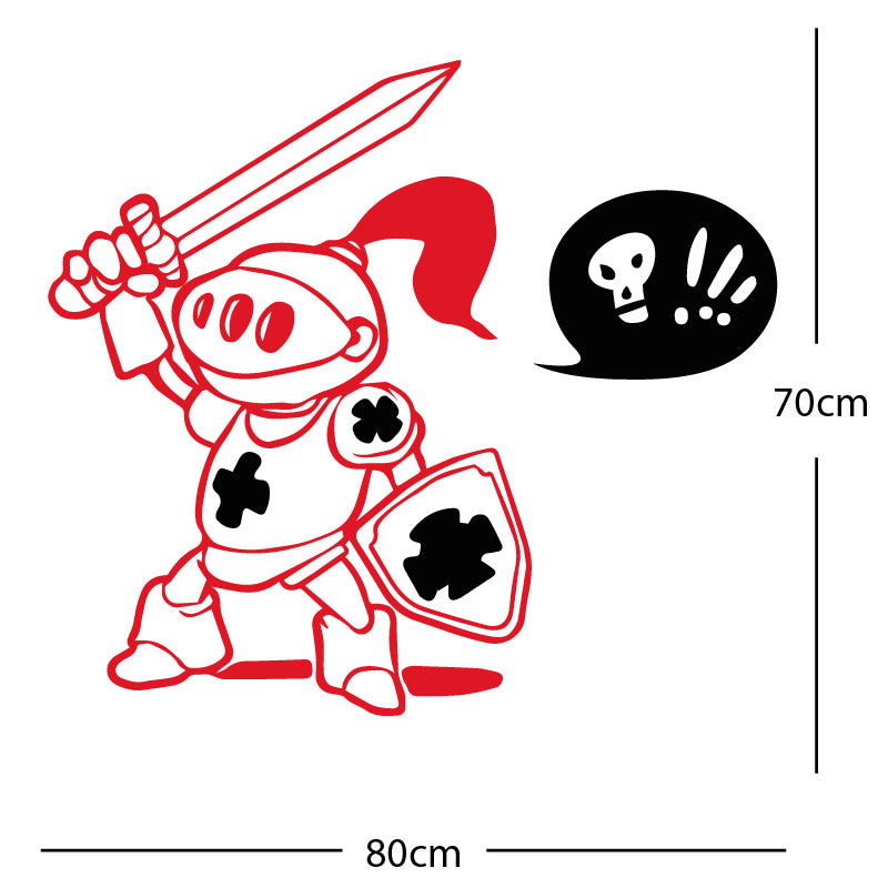 brave knight wall sticker