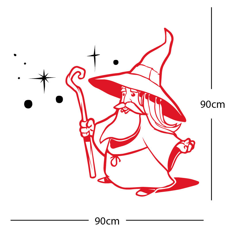 merlin wizard wall sticker