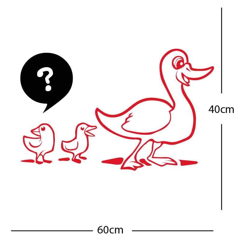 duck with chicks wall sticker