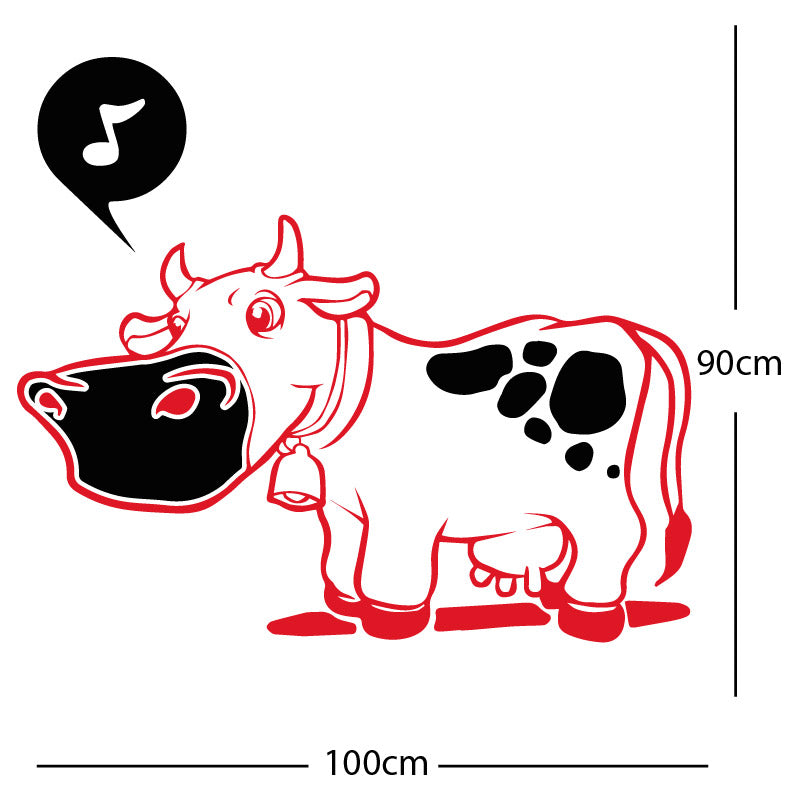 farmyard cow wall sticker