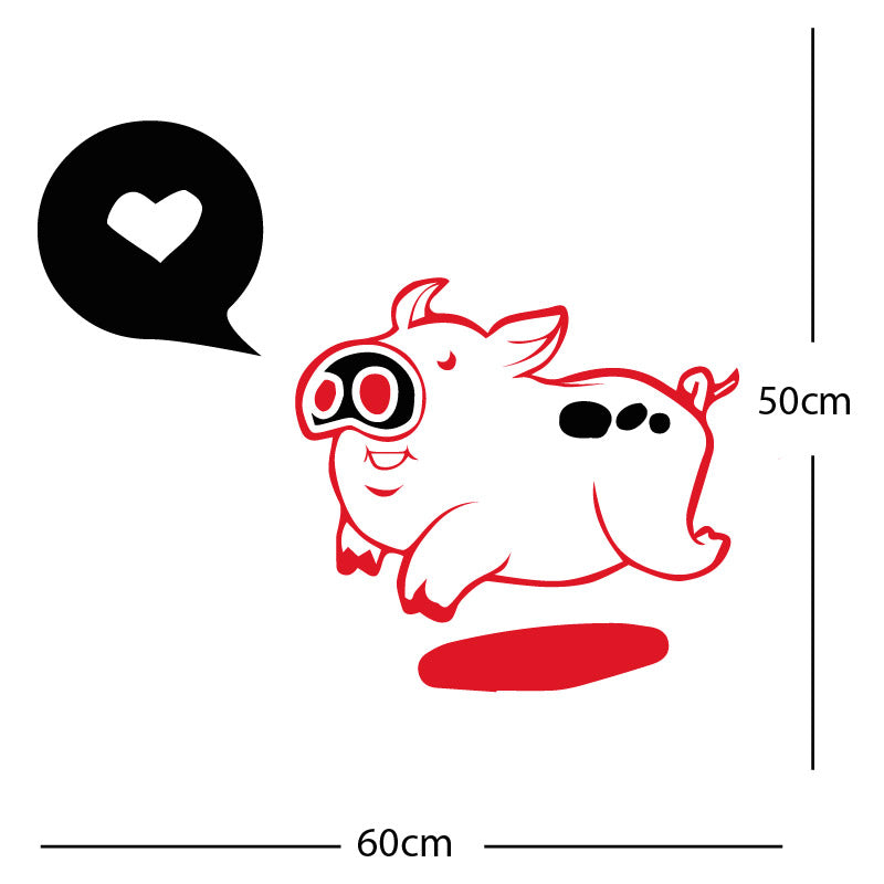 farmyard pig wall sticker